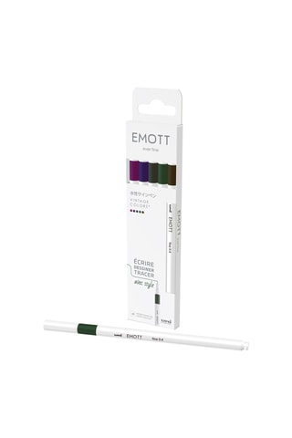 5 feutres couleurs vintage Emott - 0,4 mm