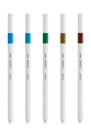 5 feutres couleurs des îles Emott - 0,4 mm