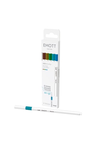 5 feutres couleurs des îles Emott - 0,4 mm