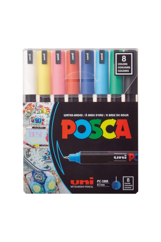 Set de 8 marqueurs PC-1M Posca - 0,7 mm