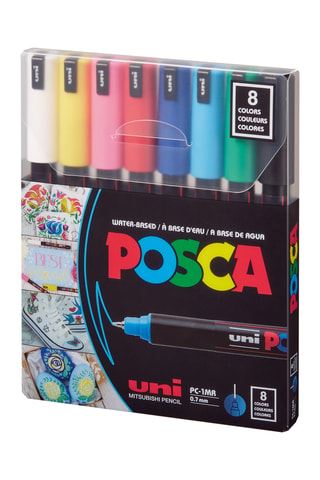 Set de 8 marqueurs PC-1M Posca - 0,7 mm