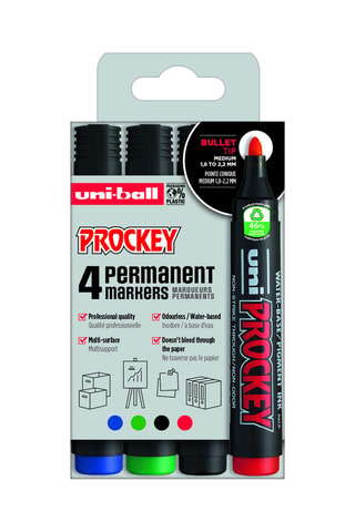 4 marqueurs Prockey UniBall - 1,8 à 2,2 mm