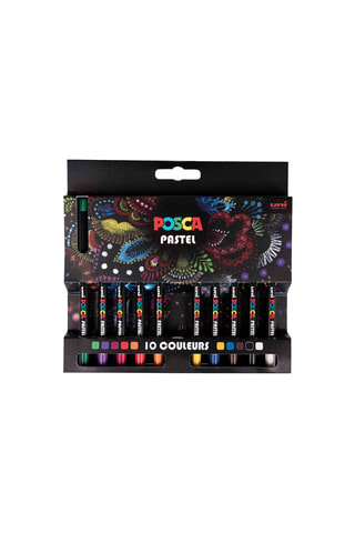 Lot de 10 crayons de couleur pastel Posca