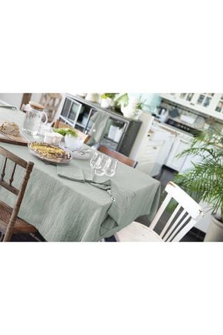 Mantel rectangular de algodón 125 g/m² Gaïa - Verde