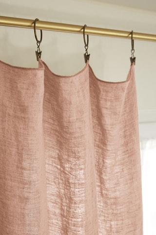 Tenda in lino Soline - 140 x 270 cm - Rosa