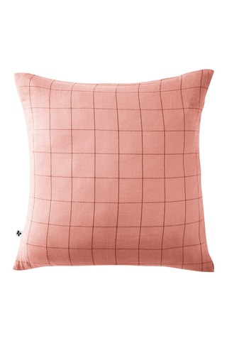 Funda de almohada de gasa de algodón 125 g/m² Gaïa Match - Rosa melocotón 
