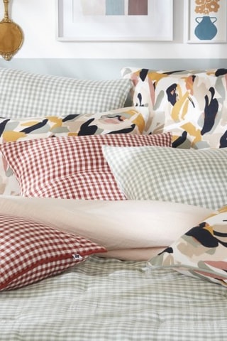 Funda de almohada Julia - Marrón y beige