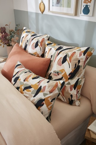 Funda de almohada Julia - Marrón y beige