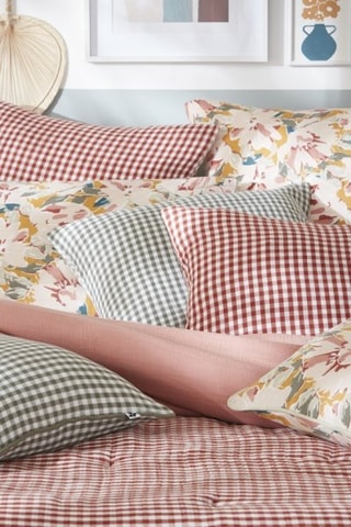 Funda de almohada Clarence - Marrón y beige