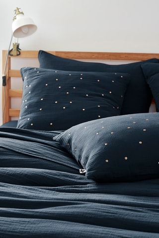 Funda de almohada Gaïa Chic - Medianoche