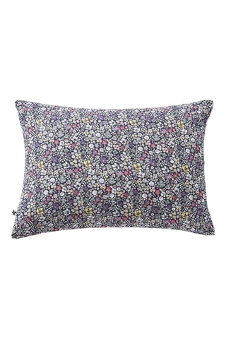 Funda de almohada de algodón 125 hilos/cm² Malia - Blanco y violeta