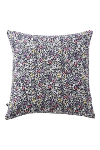 Funda de almohada de algodón 125 hilos/cm² Malia - Blanco y violeta