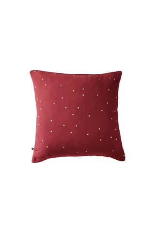 Funda de almohada de algodón 125 g/m² Gaïa Chic - Borgoña