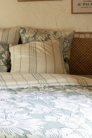 Funda de almohada reversible de algodón 57 hilos/cm² Tamara - Verde