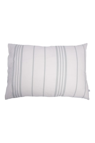 Funda de almohada reversible de algodón 57 hilos/cm² Tamara - Blanco y verde
