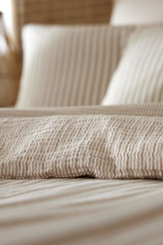Funda de almohada reversible Romie - Beige oscuro