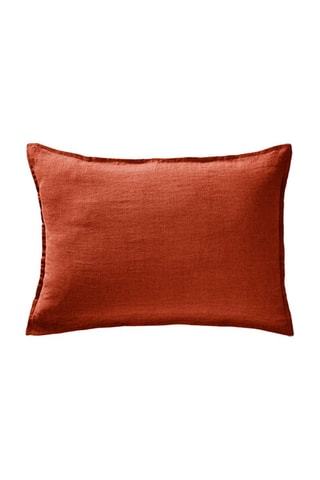 Funda de almohada de lino Soline - 
Naranja