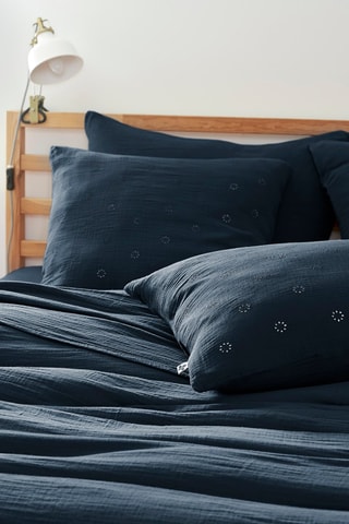 Funda de almohada Gaïa Boho - Medianoche