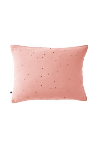 Funda de almohada de gasa de algodón 125 g/m² Gaïa Chic - Rosa melocotón 