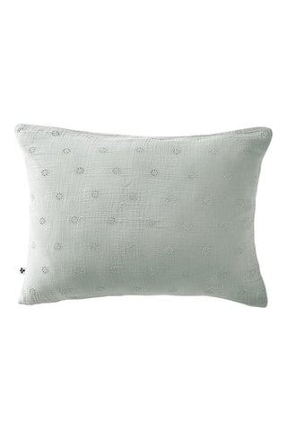 Funda de almohada de algodón 125 hilos/cm² Gaïa Boho - Blanco