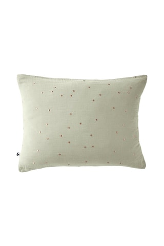 Funda de almohada Gaïa Chic - Verde agua
