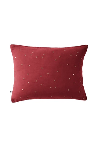 Funda de almohada de algodón 125 g/m² Gaïa Chic - Borgoña