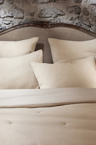 Funda de almohada reversible de algodón 57 hilos/cm² Alma - Beige