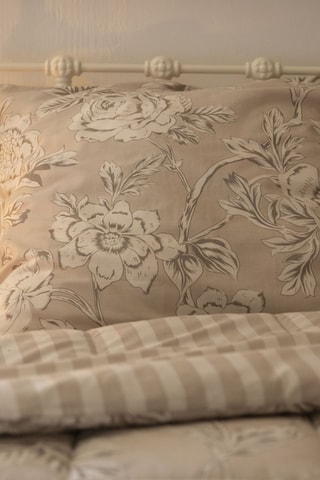 Juego de nórdico reversible de algodón 57 hilos/cm² Nora - Beige