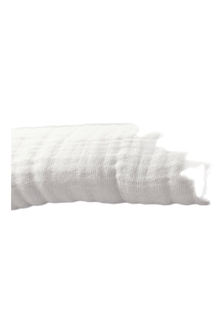 Funda nórdica de cuádruple gasa de algodón Ina - Blanco