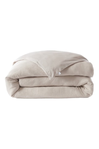 Funda nórdica reversible de algodón 57 hilos/cm² Alma - Beige claro