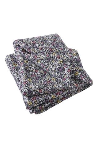 Edredón de algodón 125 g/m² Malia - Blanco y violeta