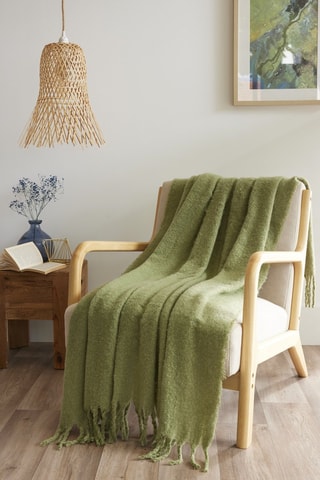 Plaid Melia - Verde oliva - 130 x 170 cm