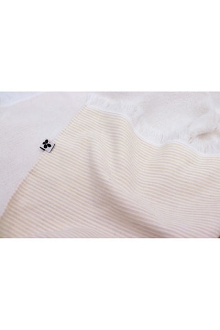 Poncho con cappuccio  - Panna