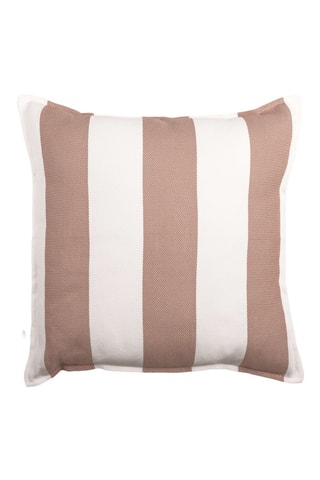 Copricuscino Noa - Bianco e terracotta - 45 x 45 cm