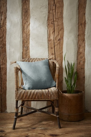 Cuscino in lino Soline - Celeste - 45 x 45 cm