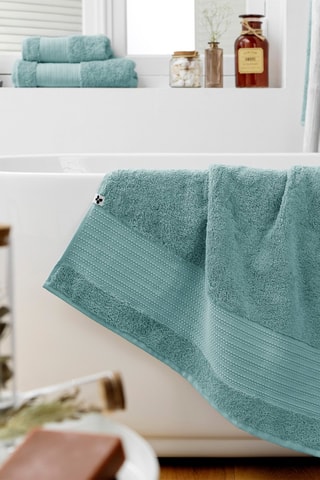 Telo doccia in cotone Garance - Blu ghiaccio - 70 x 130 cm