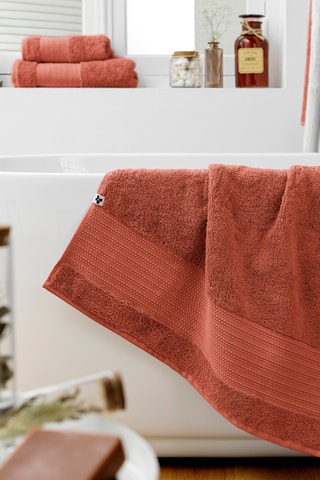 Telo doccia in cotone Garance - Terracotta - 70 x 130 cm