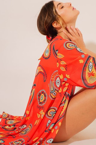Strandkimono - Rood