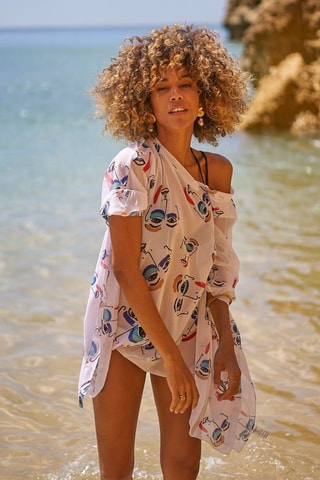 Strandkimono - Wit