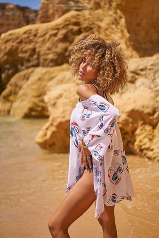 Strandkimono - Wit