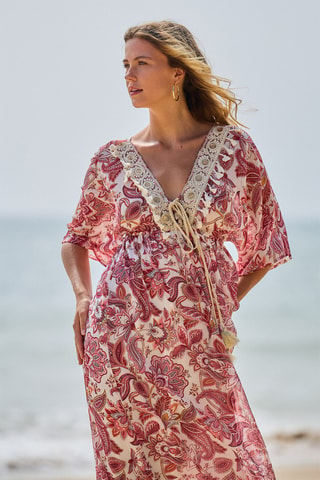 Strandjurk - Rood en Beige