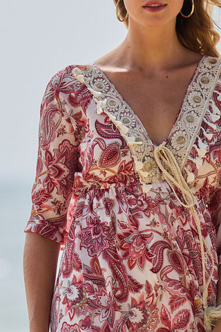 Strandjurk - Rood en Beige
