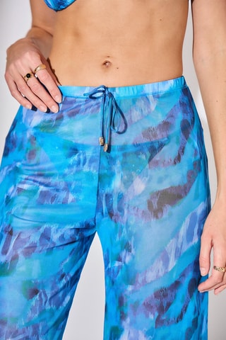 Strandbroek Hoge Taille - Blauw