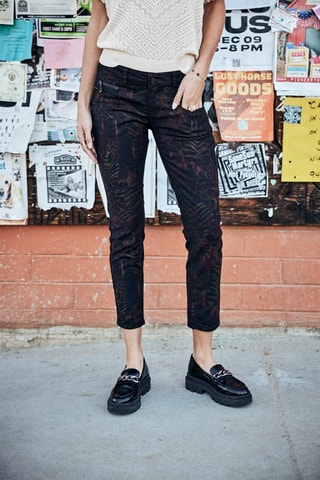 Pantalon super slim Alexa Cropped Fuego - Noir