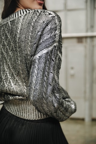 Pull en laine Pregane Glitter - Argenté