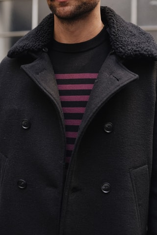 Manteau en laine Daril - Noir