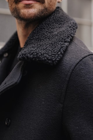 Manteau en laine Daril - Noir