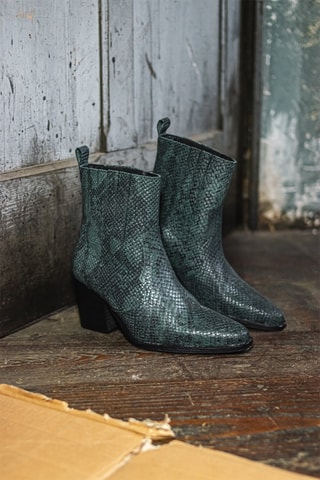 Bottines en cuir - Noir
