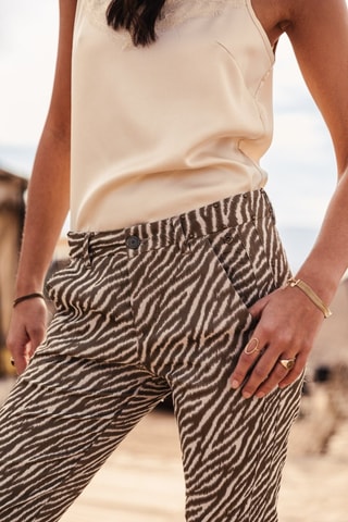 Pantalon Claudia Savuti - Beige et marron