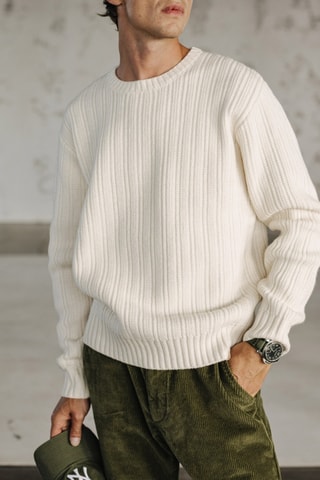 Pull en laine Solino Urban - Blanc